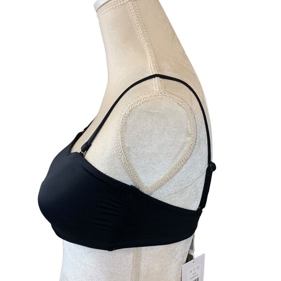 New! Andie Swim Size Med Women's Black The Bora Bora Bikini Top Removable Straps - Picture 4 of 13